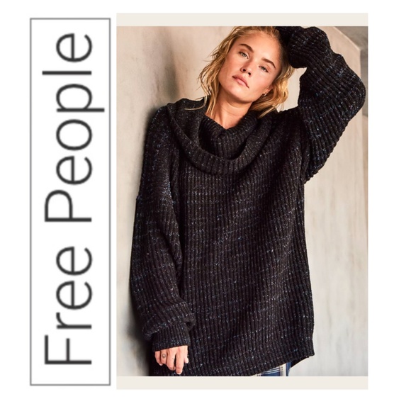 Free People Sweaters - NWT Free People Blacklight Leo Knit Tunic OVERSIZE S